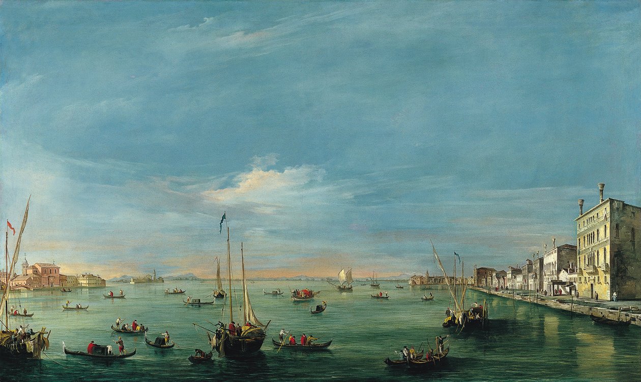 Giudecca नहर और ज़ैटर का दृश्य द्वारा फ्रांसेस्को गार्डी