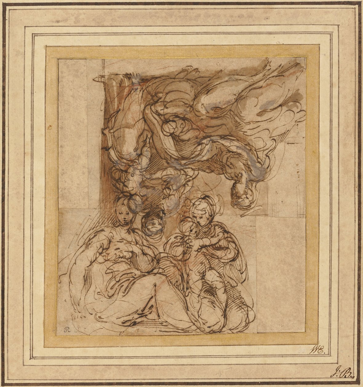 एक पवित्र परिवार के लिए दो अध्ययन द्वारा Parmigianino