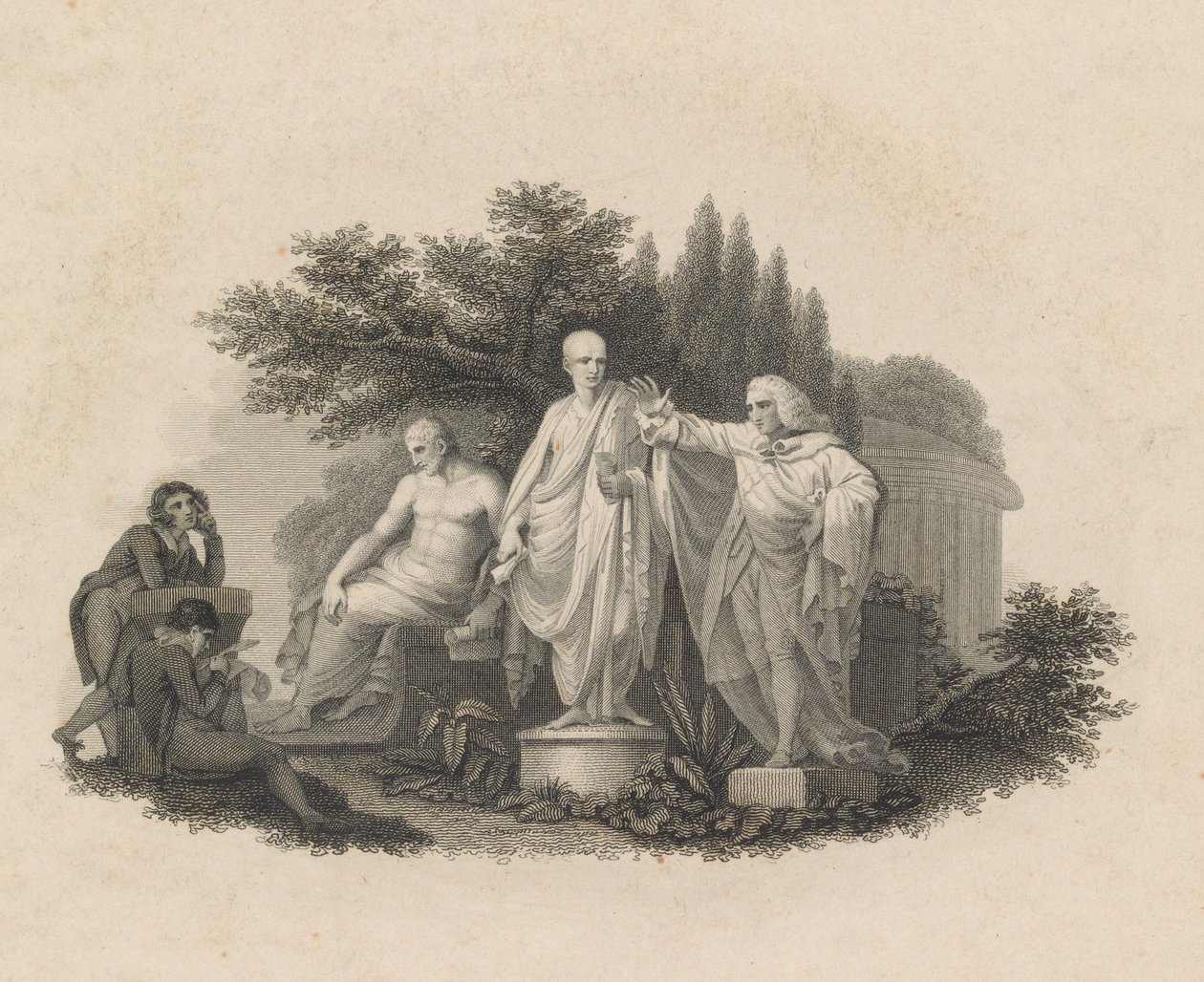 डेमोस्थनीज, सिसरो और विलियम पिट, अर्ल ऑफ चैथम, 1750-1815। द्वारा फ्रांसेस्को बार्टोलोजी