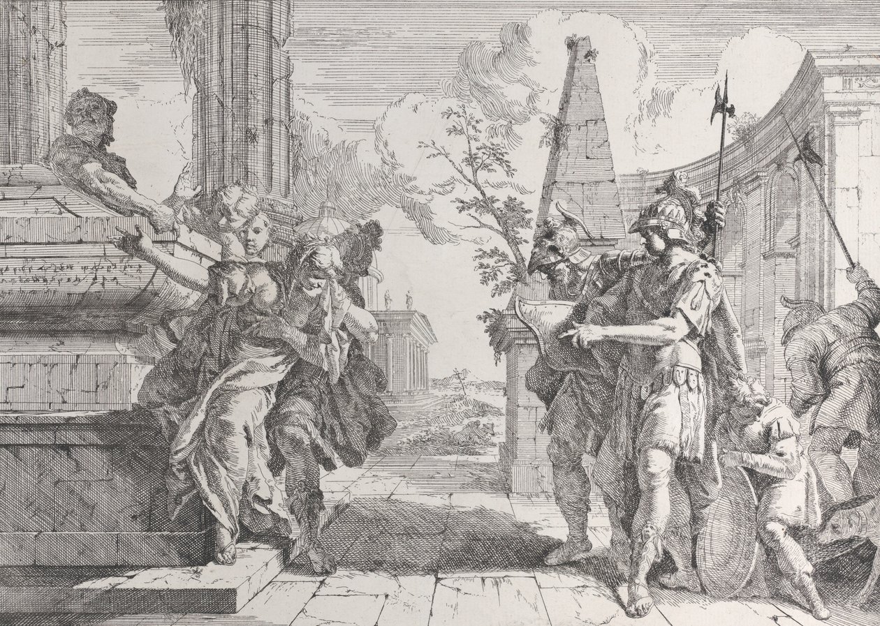 बच्चनल्स एंड हिस्ट्रीज़ से पॉलीक्सेना का बलिदान, 1744., 1744। द्वारा फ्रांसेस्को फोंटेबेसो