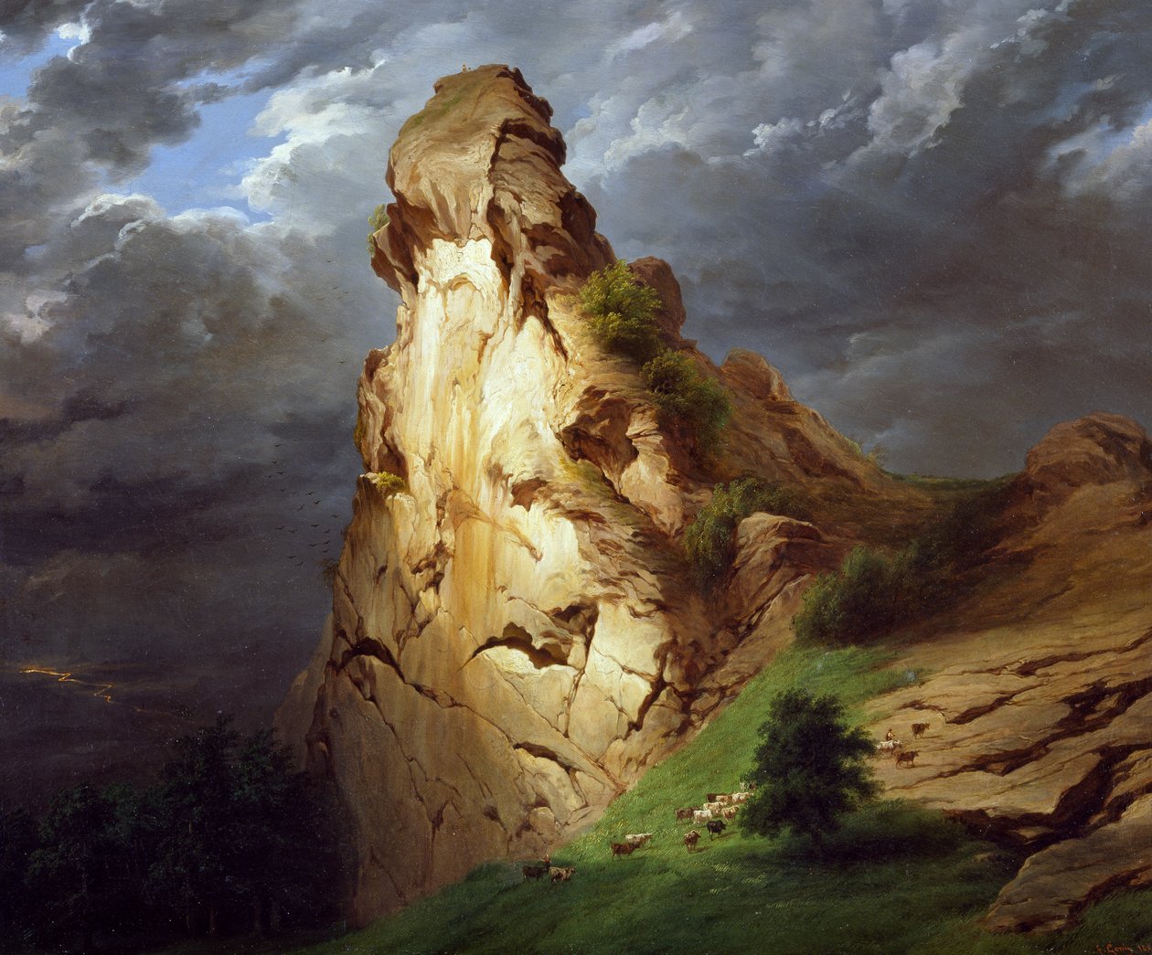 विग्गी के पास सेपे किले, फ्रांसेस्को गोनिन द्वारा (1808-1889), कैनवास पर तेल, 81x100 सेमी द्वारा फ्रांसेस्को गोनिन