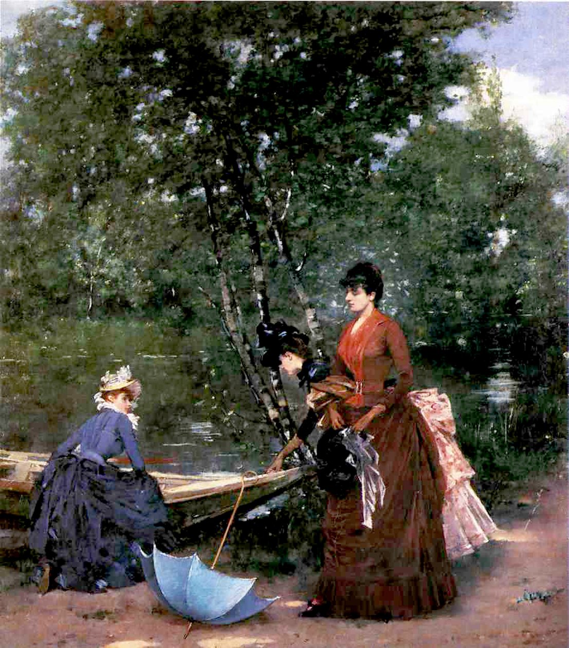 Bois de Boulogne, पेरिस की महिलाएँ द्वारा फ्रांसेस्को मिरालेस गलाउप