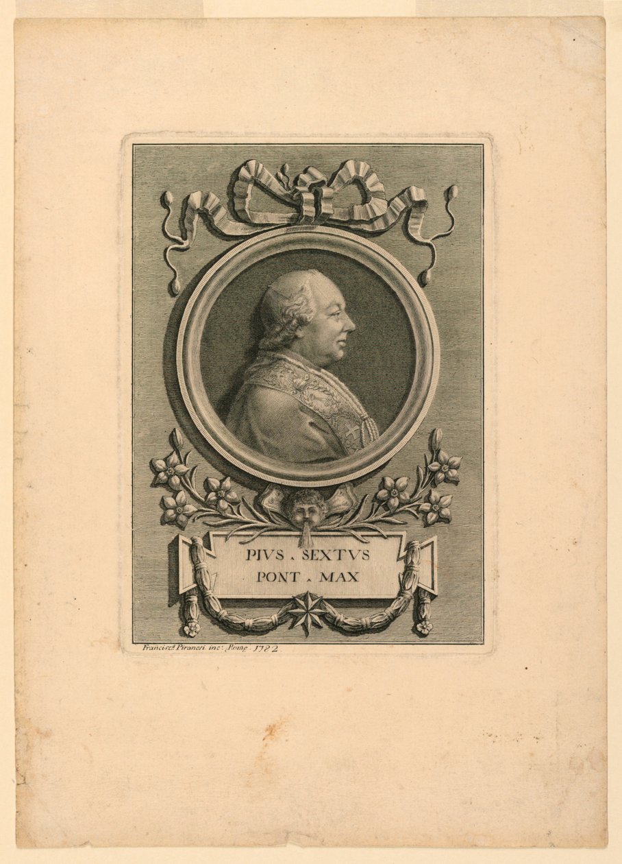 पोप पायस VI (1775-1799) द्वारा फ्रांसेस्को पिरनेसी