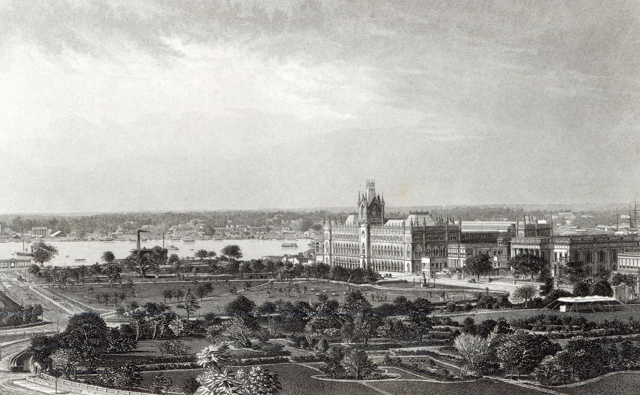 फ्रांसिस फ्रिथ (1822-98), c.1860 द्वारा एक तस्वीर के बाद R.Dawson द्वारा उत्कीर्ण कलकत्ता द्वारा फ्रांसिस फ्रिथ