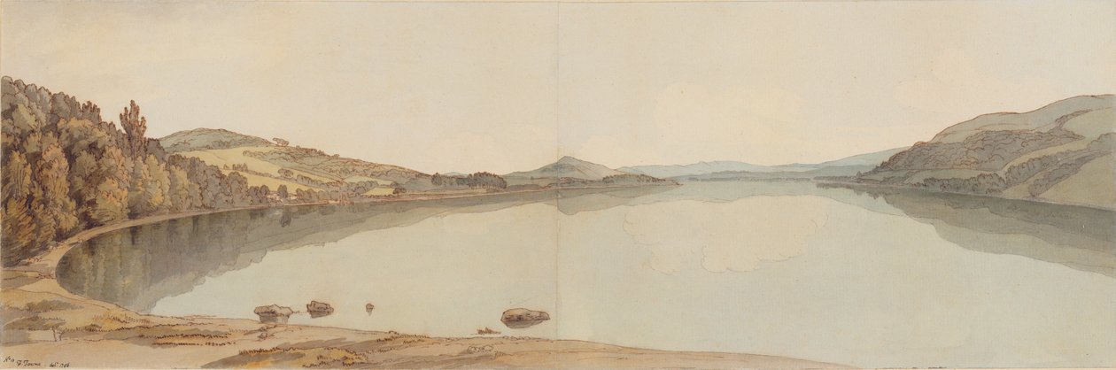 लेक विंडरमेयर, 1786 (कागज पर पेन und स्याही के साथ wc) द्वारा फ्रांसिस टाउने