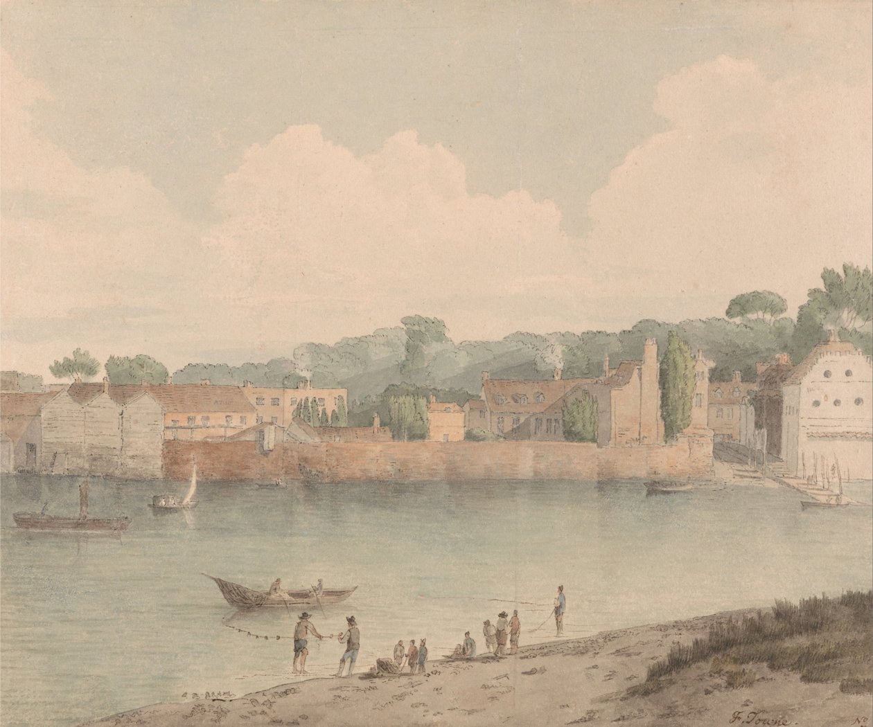 5 जुलाई, 1797 को मिलबैंक से वॉक्सहॉल सीढ़ियाँ द्वारा फ्रांसिस टाउने