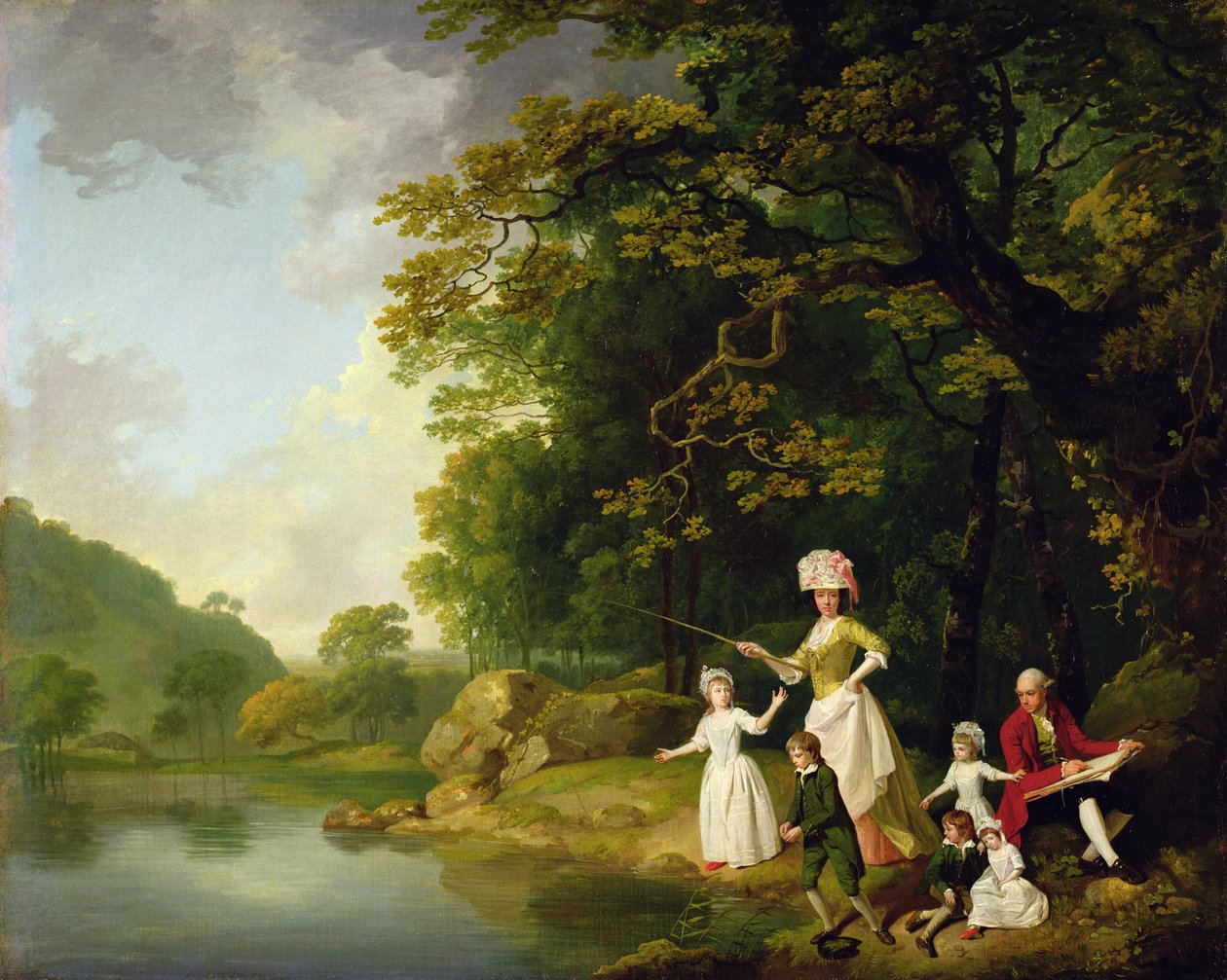 जॉर्ज और मैरी ब्राउन अपने पांच बड़े बच्चों के साथ, c.17734 द्वारा फ्रांसिस व्हीटली