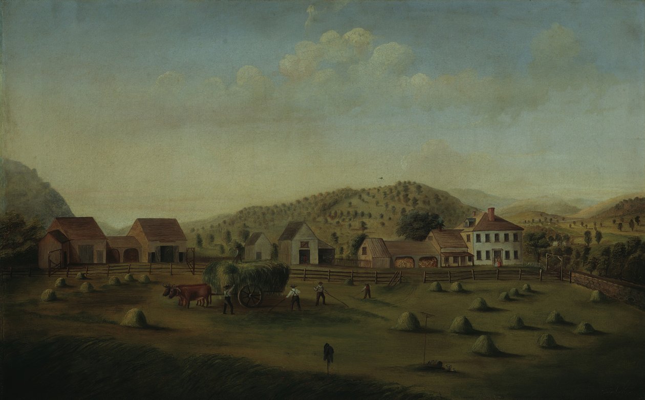 लेटे फार्म, वेस्ट क्लेरमॉन्ट, न्यू हैम्पशायर, सीए। 1822। द्वारा फ्रांसिस अलेक्जेंडर