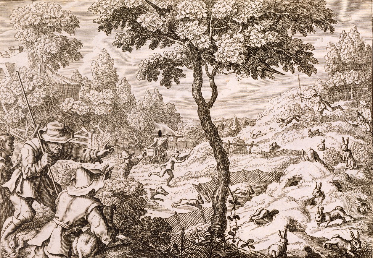 कोनी कैचिंग, वेंसलॉस हॉलर द्वारा उत्कीर्ण, 1671 द्वारा फ्रांसिस बार्लो