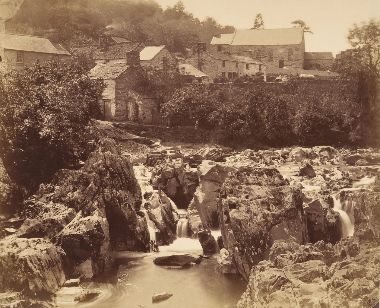 पोंट वाई पेयर में, बेट्स-वाई-कोएड, नॉर्थ वेल्स, 1856। द्वारा फ्रांसिस बेडफोर्ड