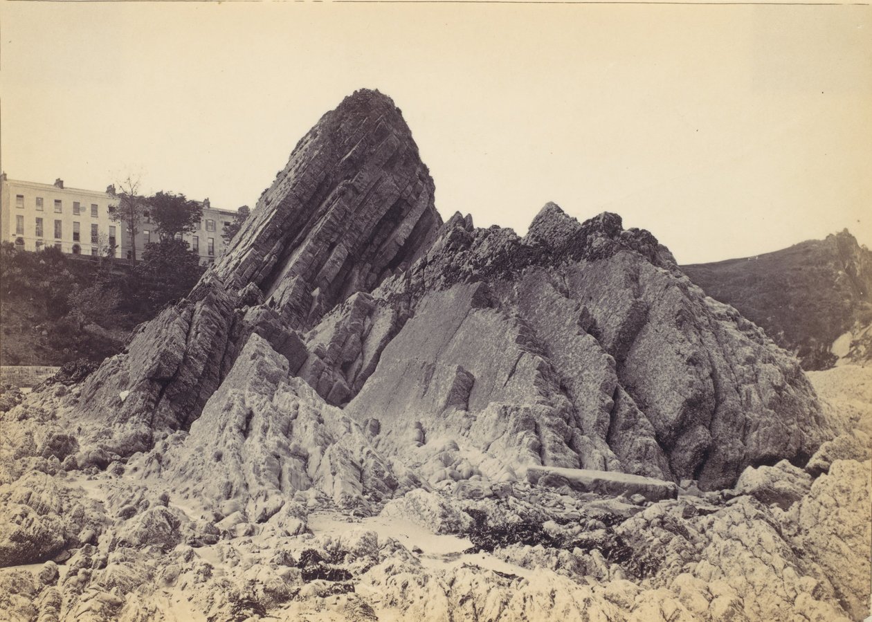गोस्कर गॉड्स रॉक एंड क्रॉफ्ट टेरेस, टेनबी, वेल्स, 1870। द्वारा फ्रांसिस बेडफोर्ड