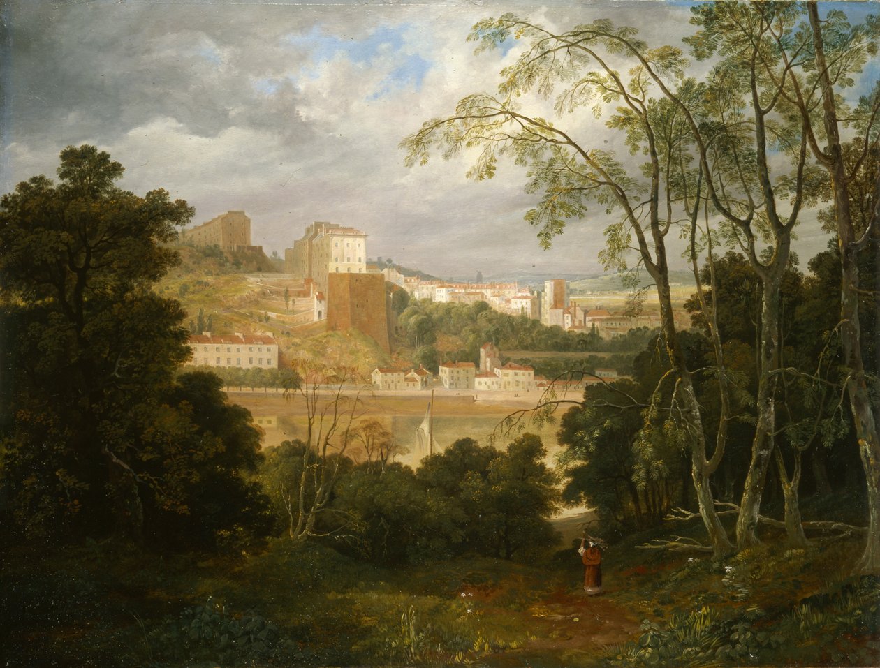 लेह वुड्स से क्लिफ्टन का दृश्य, c.1818-20 (पैनल पर तेल) द्वारा फ्रांसिस डेनबी