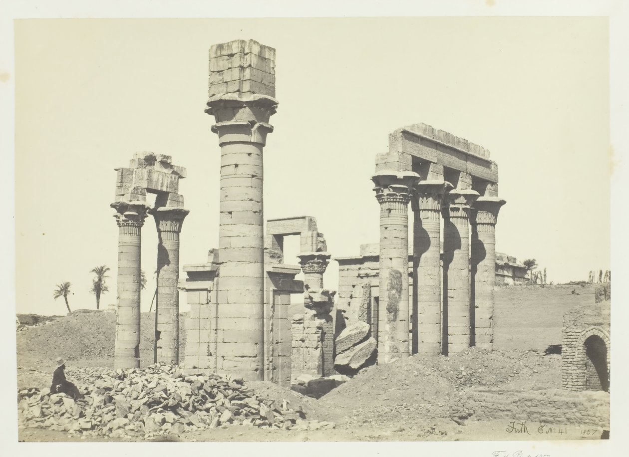 एरमेंट में क्लियोपेट्रा का मंदिर, थेब्स के पास, 1857। द्वारा फ्रांसिस फ्रिथ