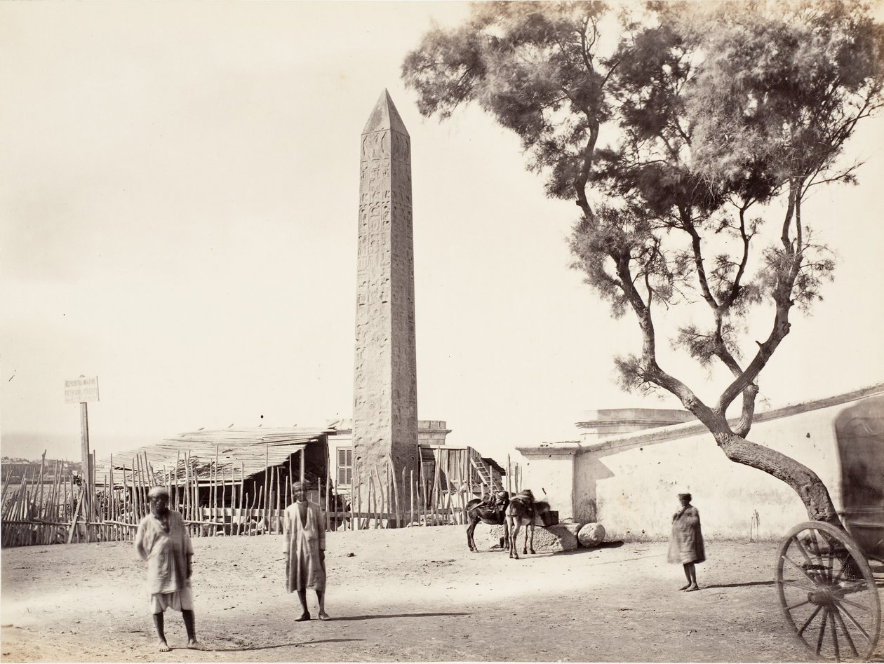 मिस्र का ओबिलिस्क, क्लियोपेट्रा की सुई, अलेक्जेंड्रिया, मिस्र में, सीए। 1870. द्वारा फ्रांसिस फ्रिथ