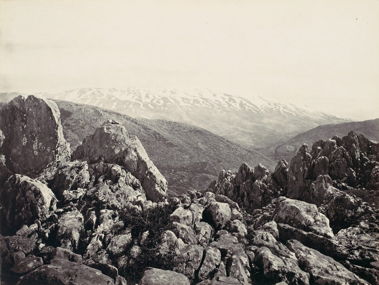 माउंट हेर्मोन, ट्रांसफिगरेशन का पर्वत, सीए। 1857. द्वारा फ्रांसिस फ्रिथ