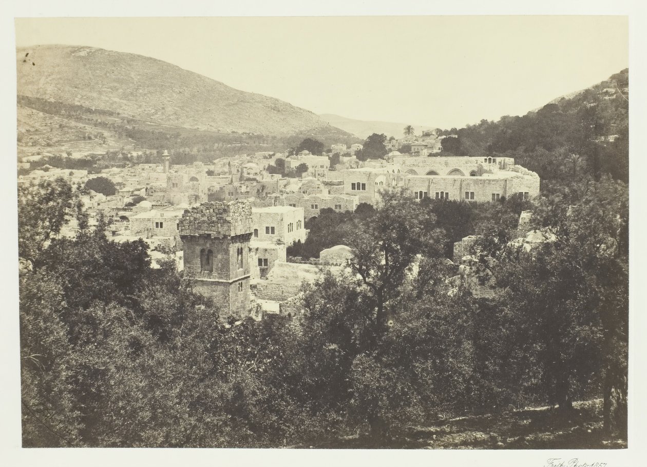नेब्लस, प्राचीन शकेम, 1857। द्वारा फ्रांसिस फ्रिथ