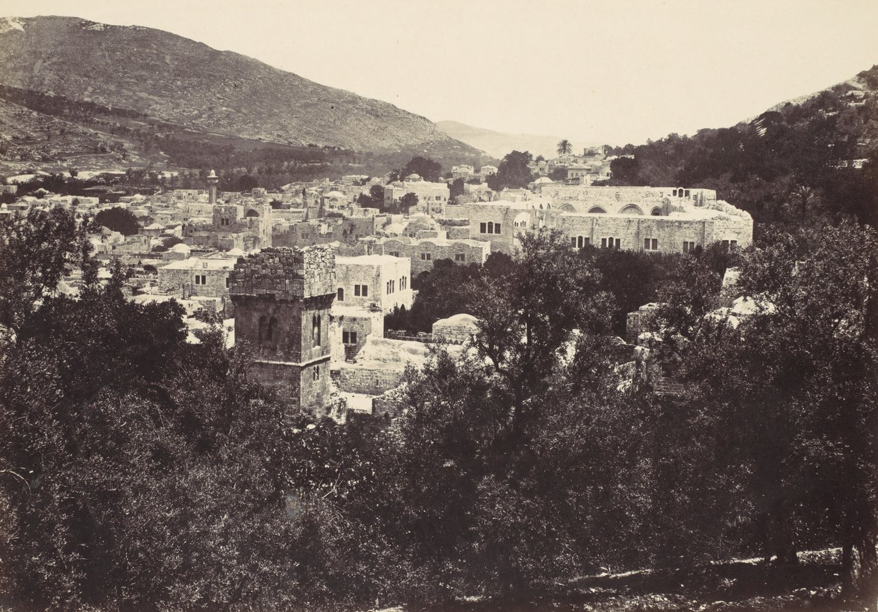 नेब्लस, प्राचीन शकेम, 1857। द्वारा फ्रांसिस फ्रिथ