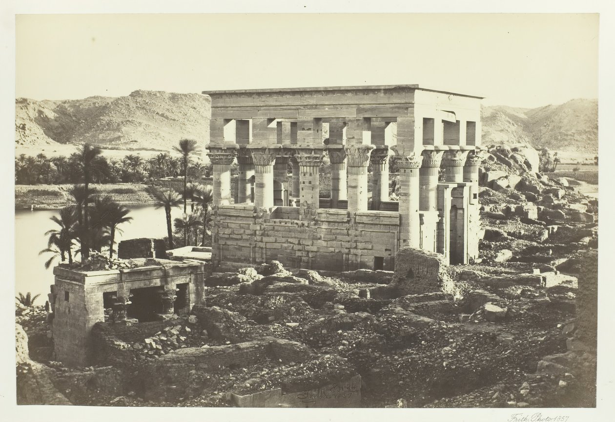 फिरौन का बिस्तर, फिल, महान मंदिर से, 1857। द्वारा फ्रांसिस फ्रिथ