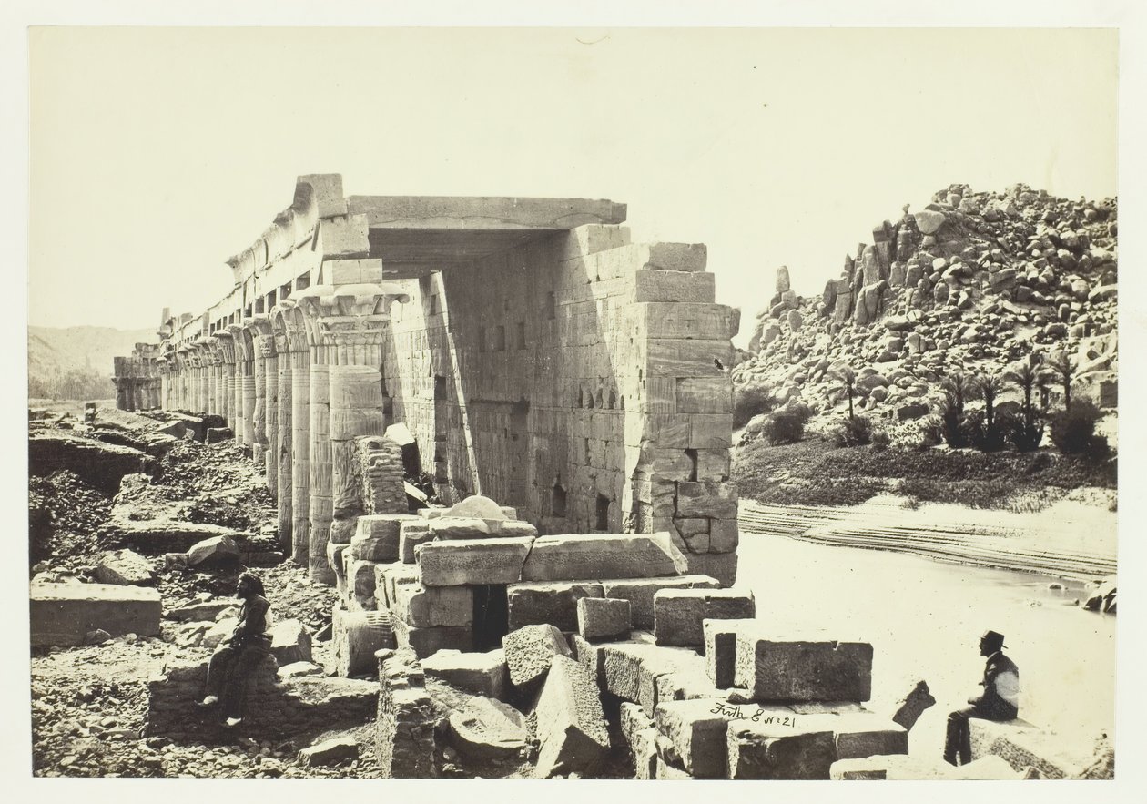 कोलोनेड, फिलो द्वीप, 1857। द्वारा फ्रांसिस फ्रिथ