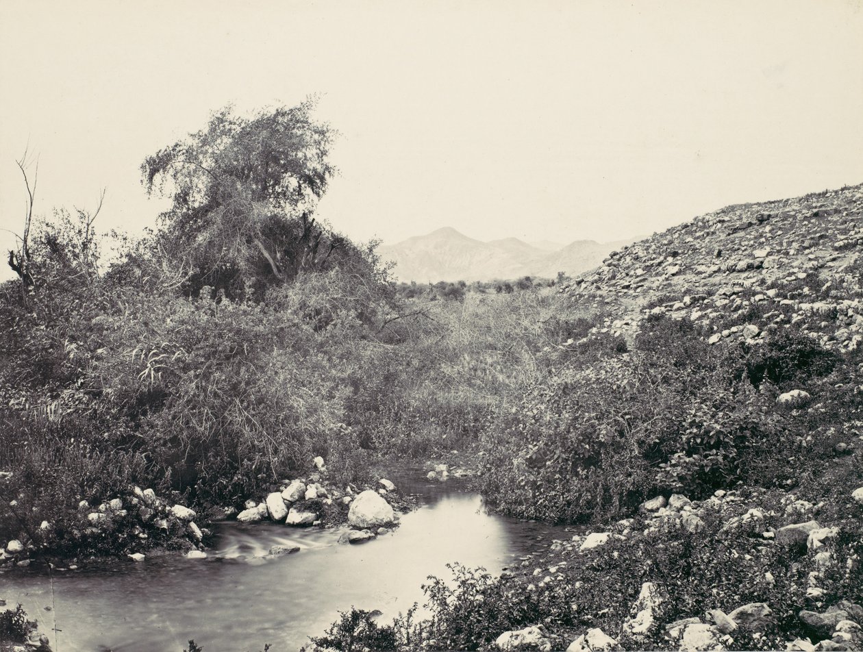 जेरिको का फव्वारा और शहर की संभावित साइट, सीए। 1857. द्वारा फ्रांसिस फ्रिथ
