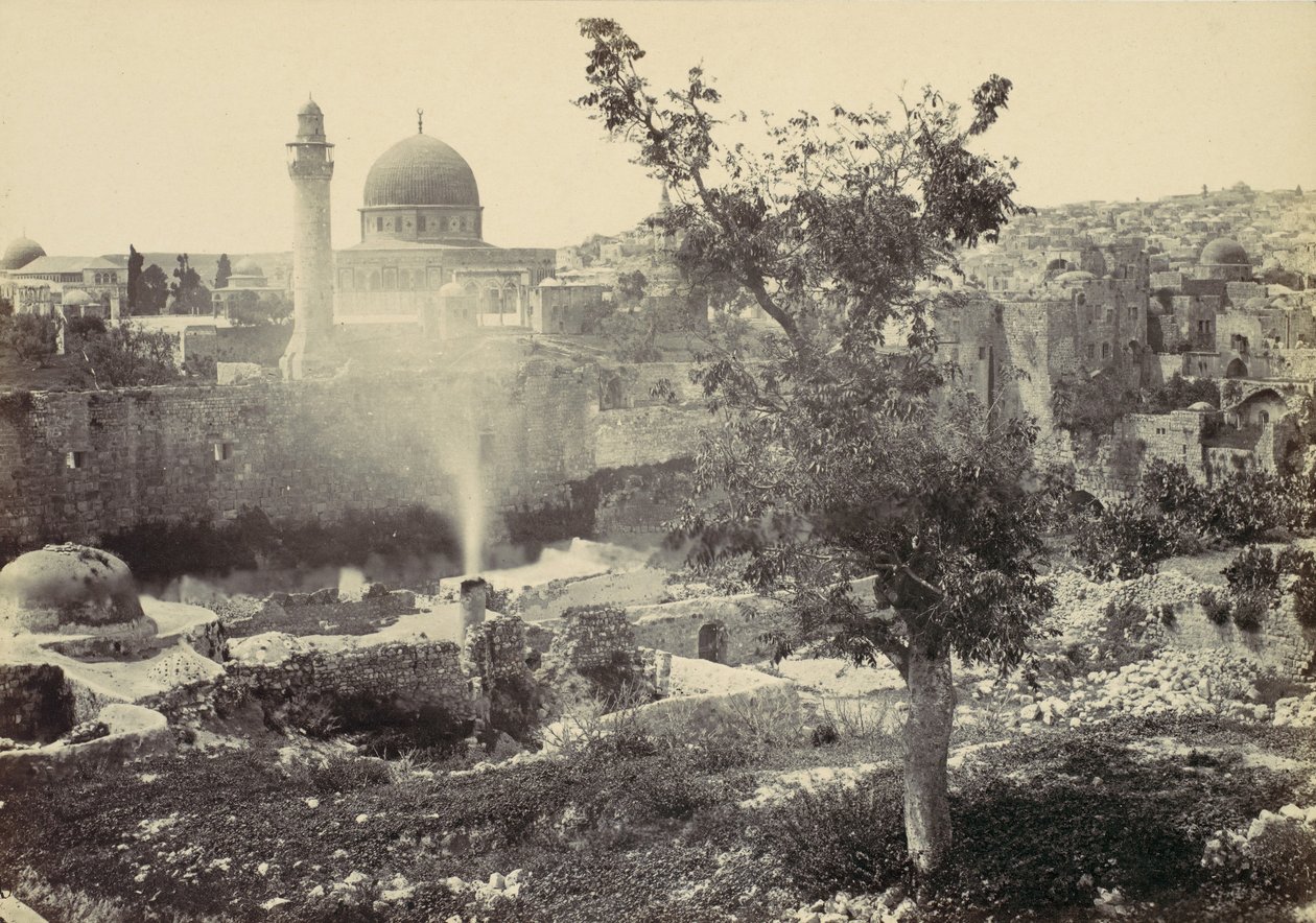 उमर, यरूशलेम की मस्जिद, 1857। द्वारा फ्रांसिस फ्रिथ