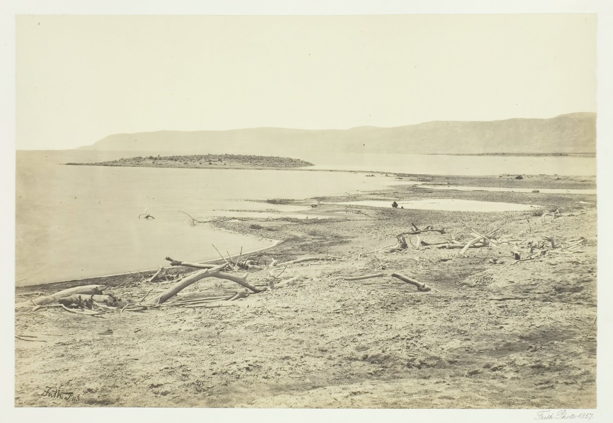 मृत सागर का उत्तरी तट, 1857। द्वारा फ्रांसिस फ्रिथ