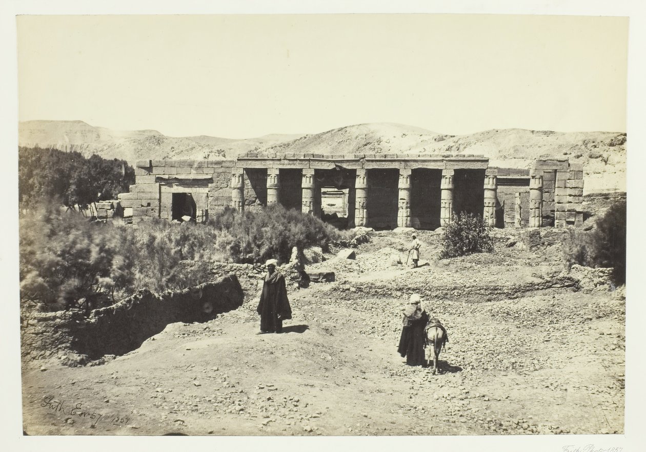 गोरनेह का मंदिर, थेब्स, 1857। द्वारा फ्रांसिस फ्रिथ