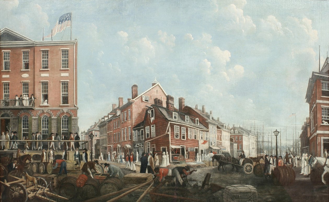 टोंटीन कॉफी हाउस, c.1797 (लिनन पर तेल) द्वारा फ्रांसिस गाय