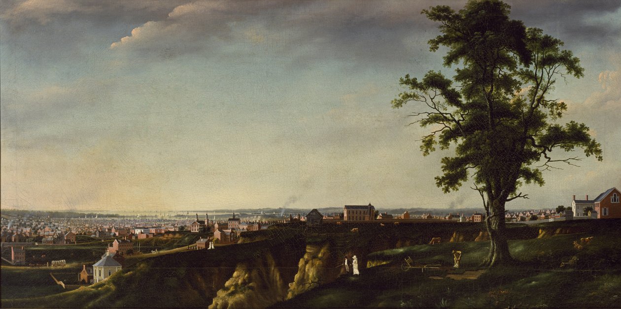 चैपल हिल से बाल्टीमोर का दृश्य, c.1803 द्वारा फ्रांसिस गाय
