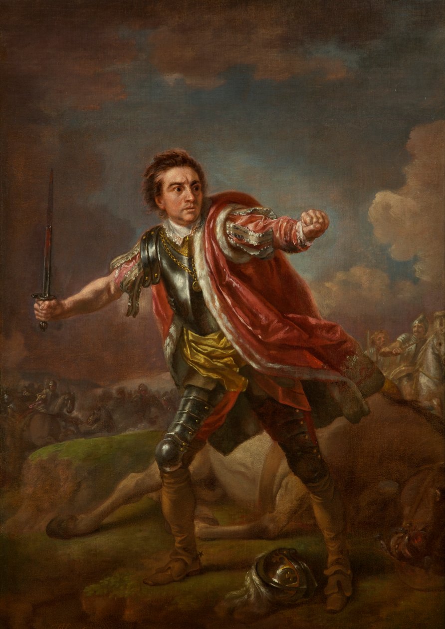 विलियम शेक्सपियर, ड्र्यू लेन, 1759 द्वारा डेविड गारिक को &39;रिचर्ड III&39; में ग्लूसेस्टर के रूप में द्वारा फ्रांसिस हेमैन