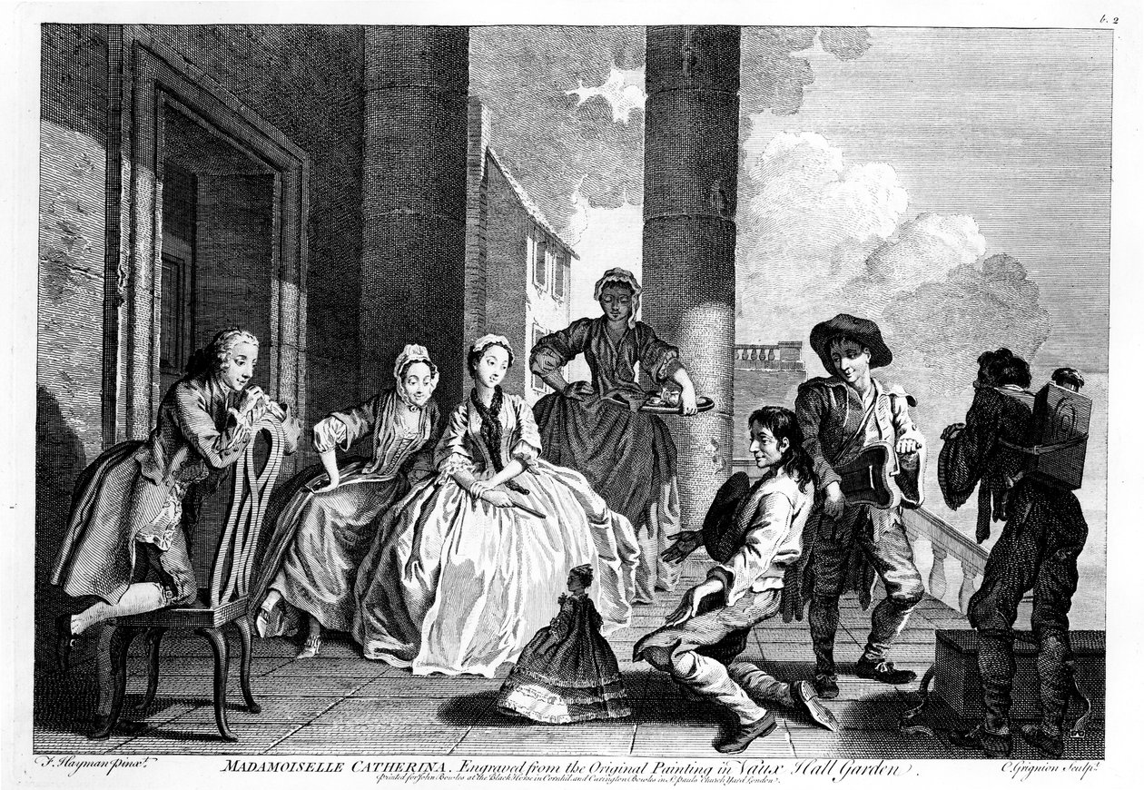 मैडमोसेले कैथरीन, चार्ल्स ग्रिग्नेन द्वारा उत्कीर्ण (1743) द्वारा फ्रांसिस हेमैन