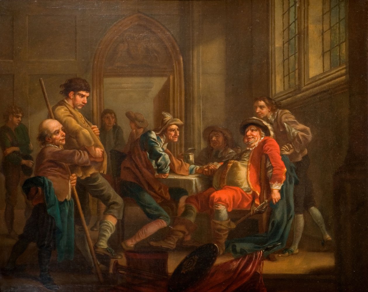 सर जॉन फालस्टाफ राइजिंग रिक्रूट्स, 1765। द्वारा फ्रांसिस हेमैन