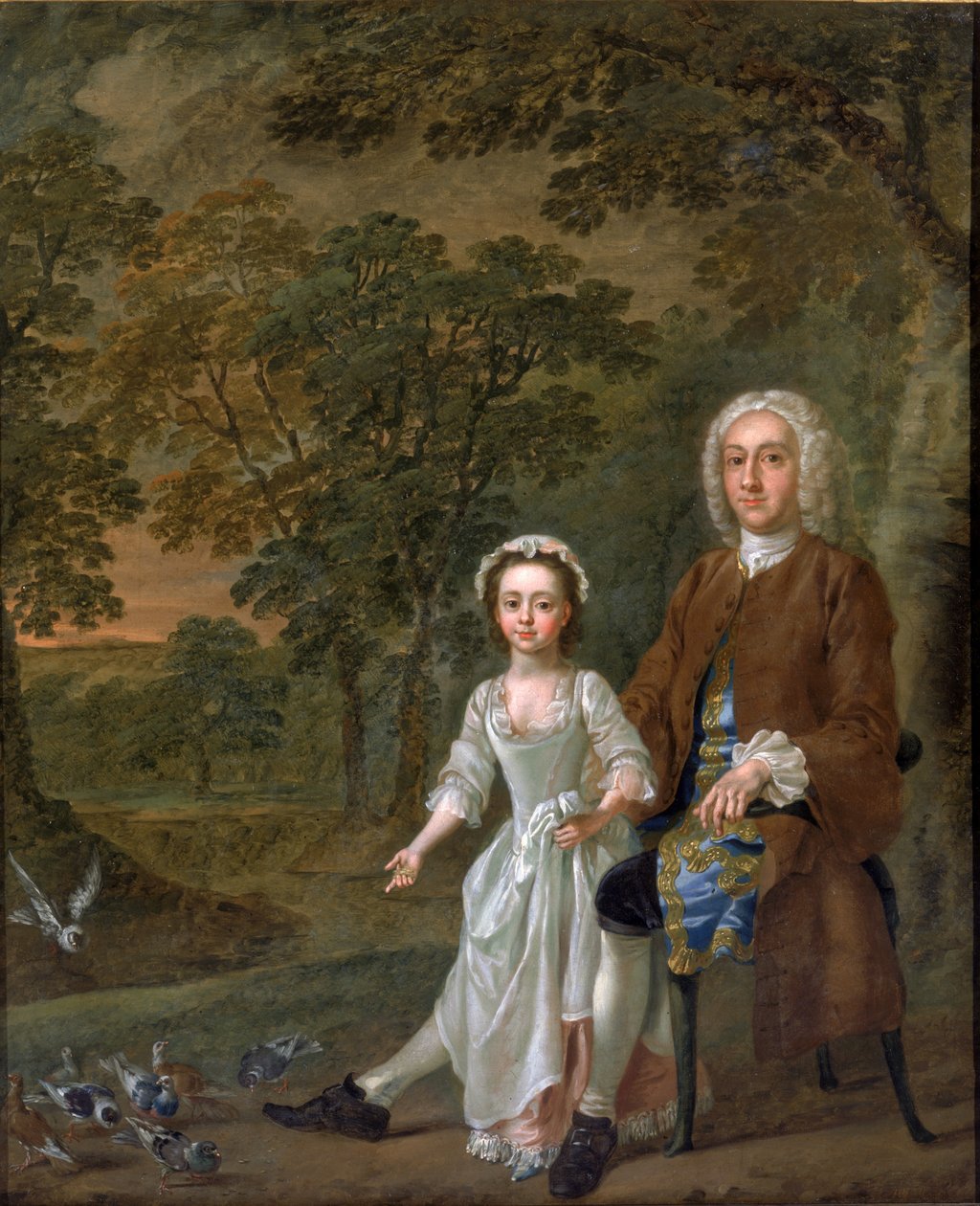 विलियम एलिस और उनकी बेटी एलिजाबेथ, c.1745 द्वारा फ्रांसिस हेमैन