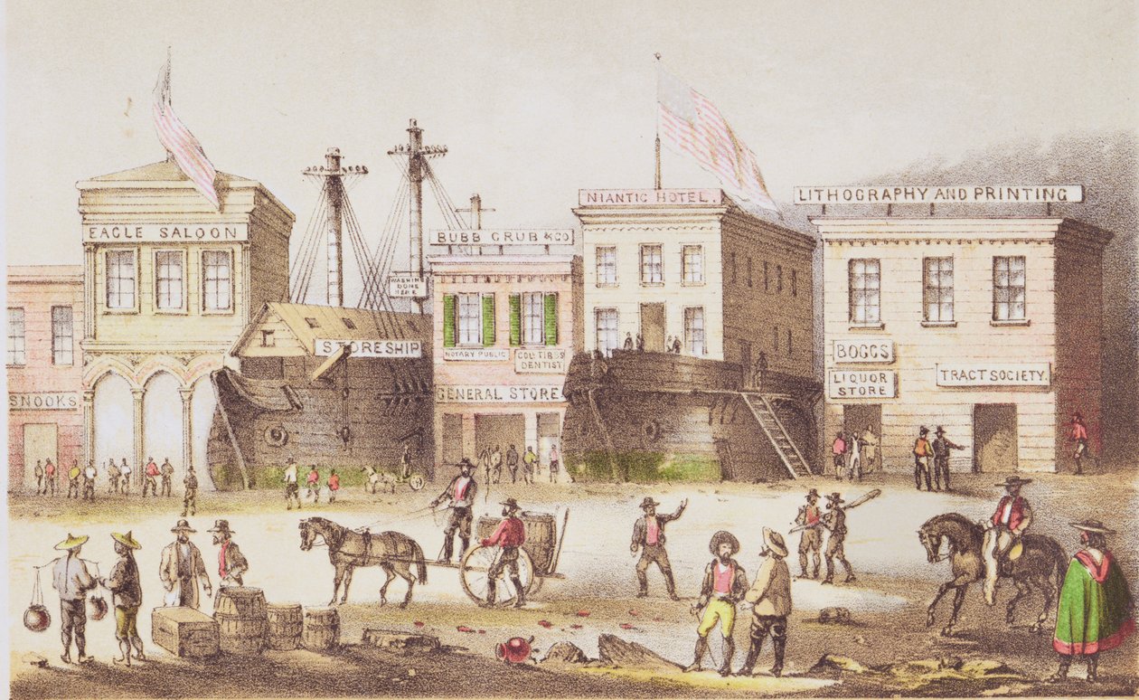 हाई एंड ड्राई, ains माउंटेंस एंड मोलहिल्स ’या Journal बर्नट जर्नल’, 1855 से द्वारा फ्रांसिस सैमुअल मैरीट