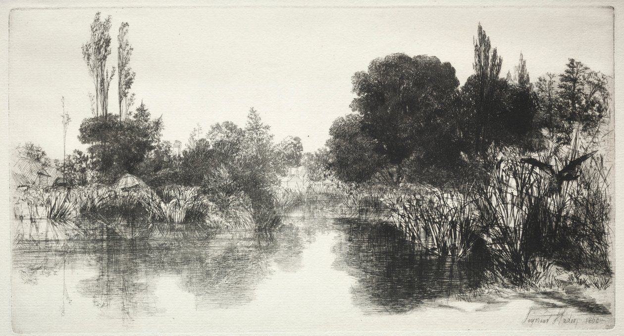 शेरे मिल पॉन्ड द लार्ज प्लेट, 1860। द्वारा फ्रांसिस सीमोर हैडेन
