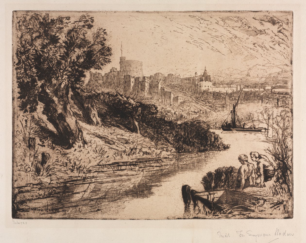 विंडसर कैसल, 1878। द्वारा फ्रांसिस सीमोर हैडेन