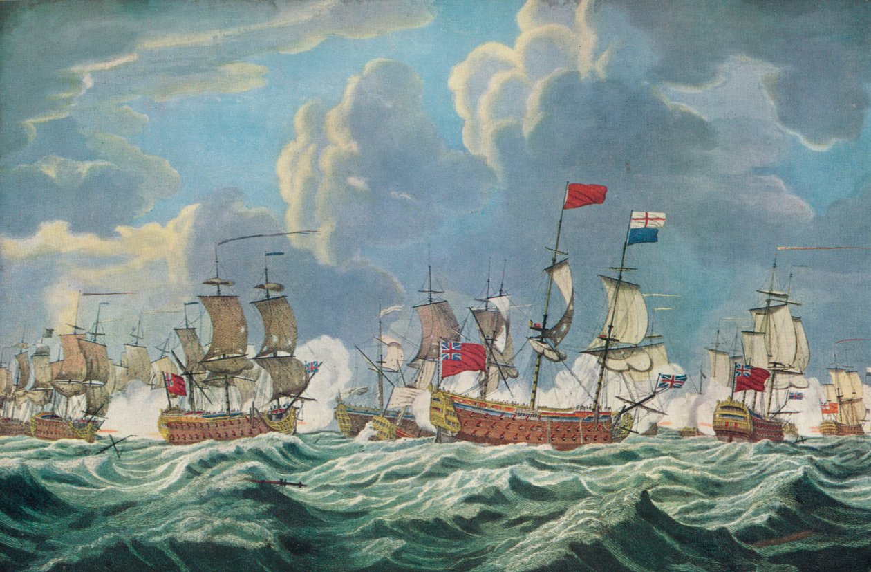 साइबेरोन बे की लड़ाई, c1765 द्वारा फ्रांसिस स्वेन
