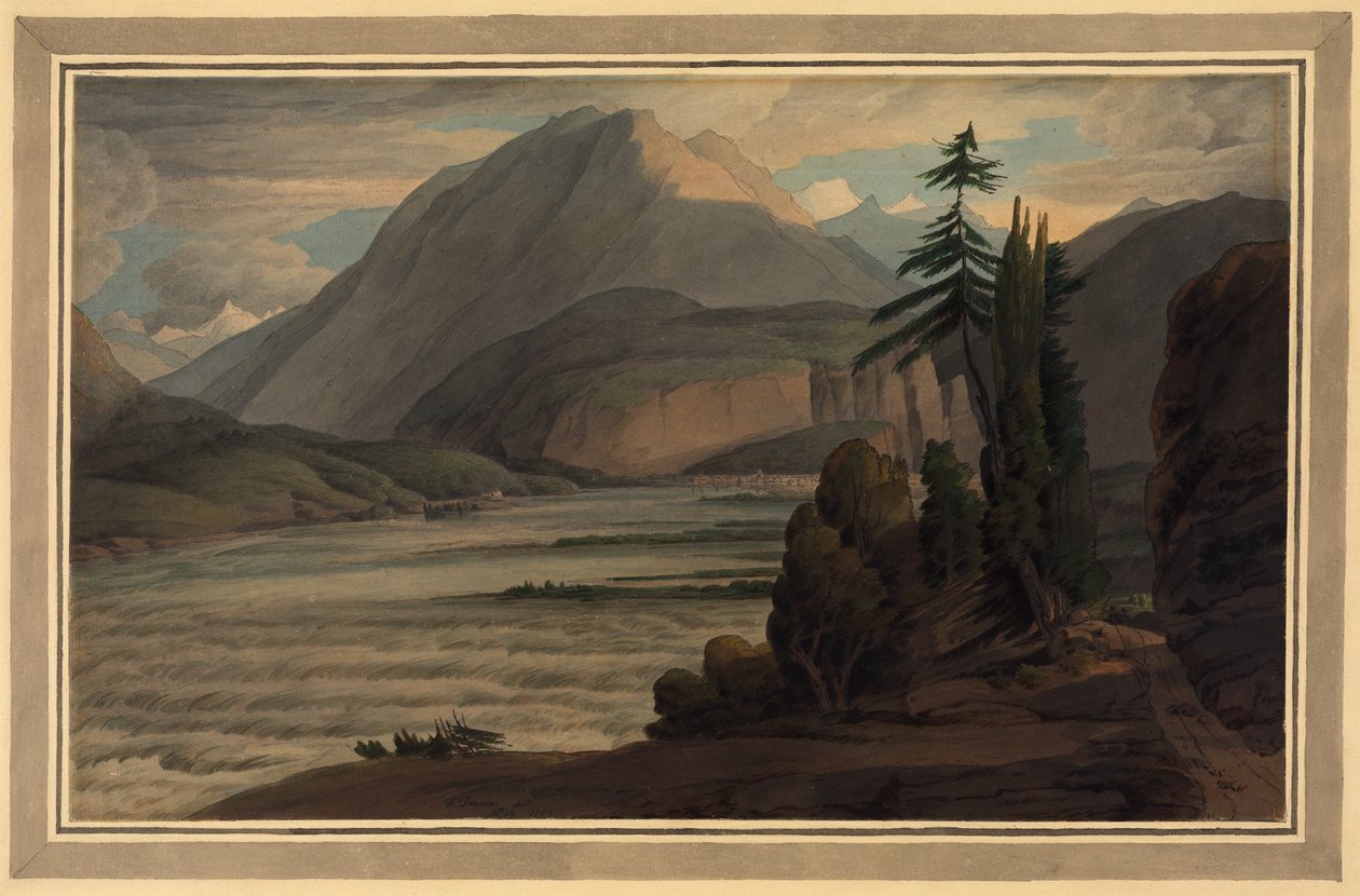 घाटी की घाटी में, 1781 (कलम और स्याही, कागज पर धोएं) द्वारा फ्रांसिस टाउने