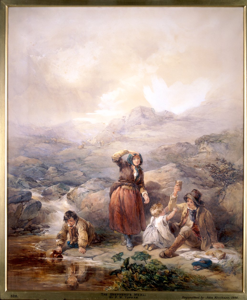 चरवाहों का भोजन, 1844 द्वारा फ्रांसिस विलियम टोपहम
