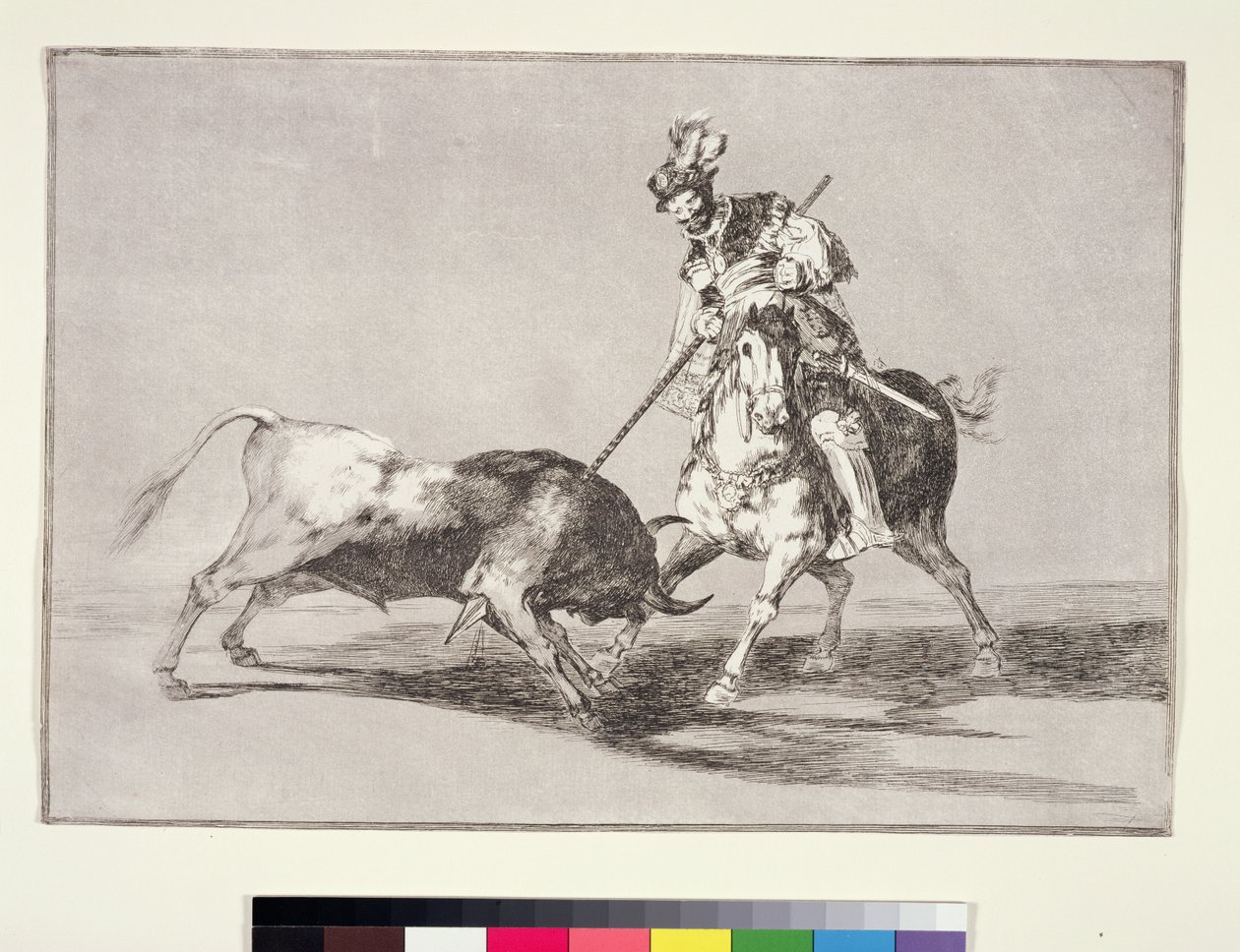 एल कॉड (c.1040-99) ला तौरोमाकिया, 1816 से प्लेट 11, एक और बैल भाला द्वारा फ़्रांसिस्को डी गोया