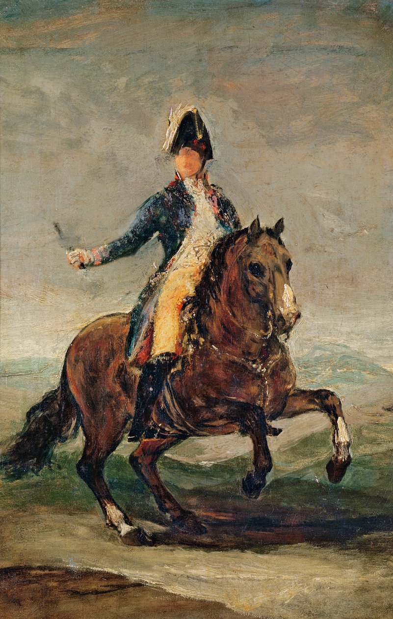 फर्डिनेंड VII (1784-1833) स्पेन के राजा का अश्वारोही चित्र द्वारा फ़्रांसिस्को डी गोया