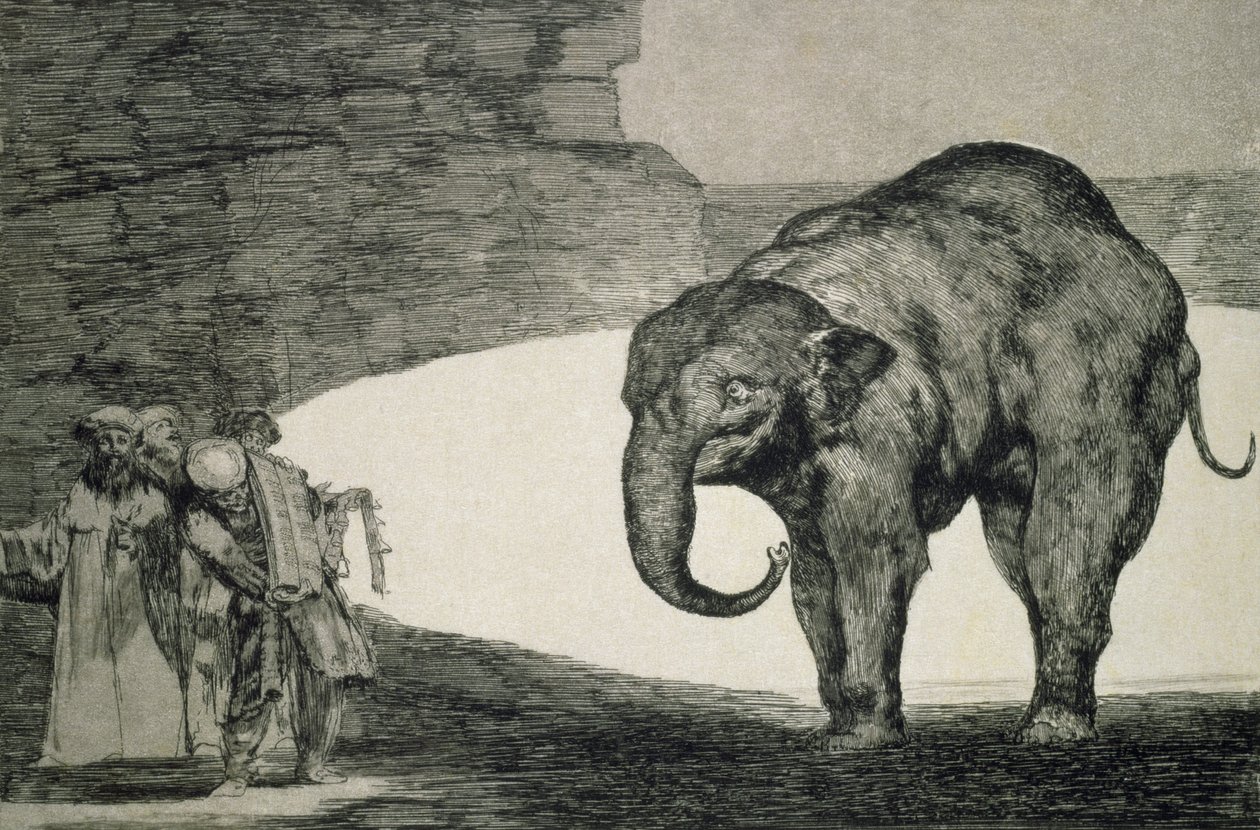 फोली सीरीज़, या पीपल्स फॉर अदर लॉज़, C.1815-24 (जापानी पेपर पर नक़्क़ाशी और एक्वाटिंट) से जानवरों की फ़ॉली द्वारा फ़्रांसिस्को डी गोया