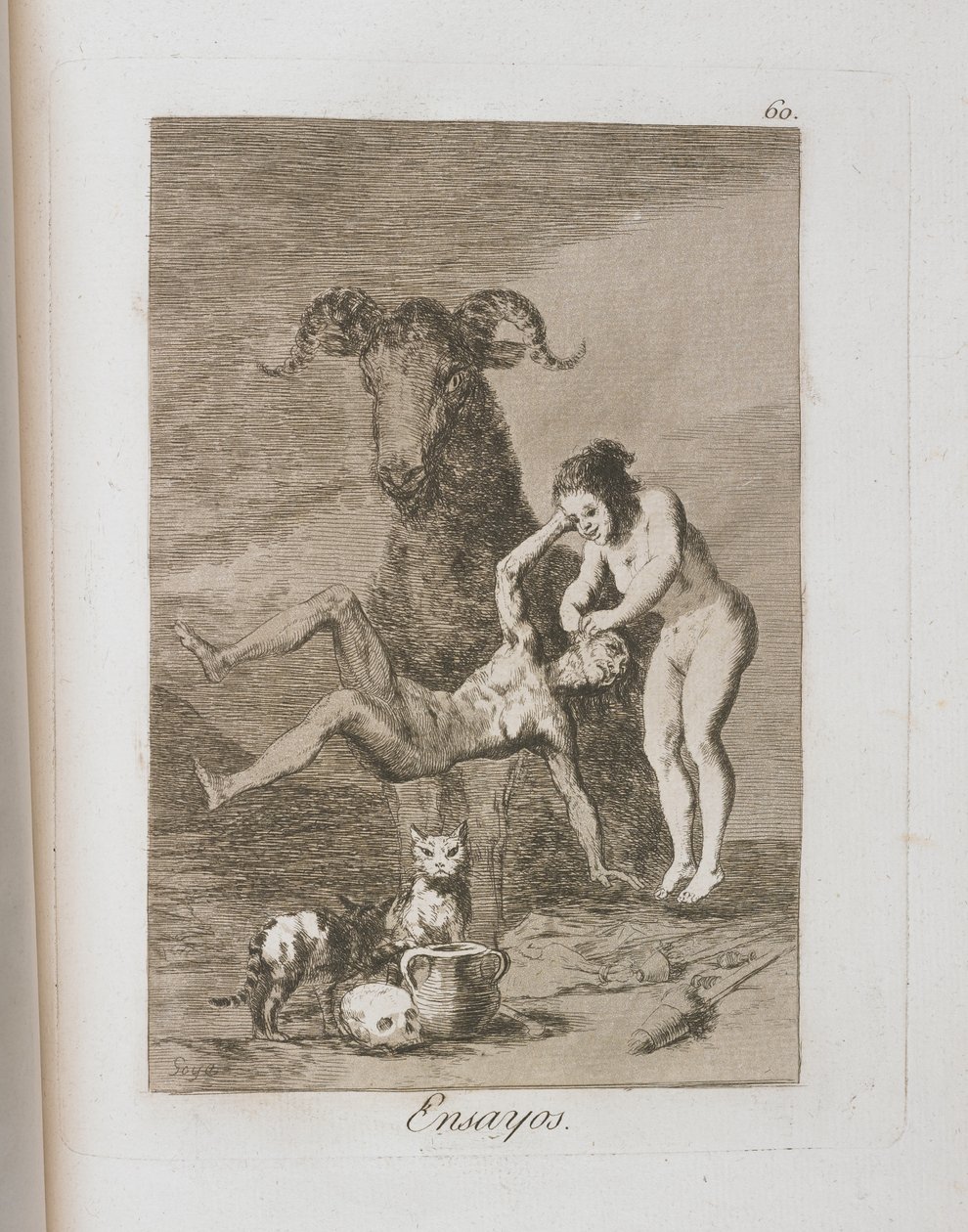 लॉस कैप्रिचोस से प्लेट, 1797-1798 द्वारा फ़्रांसिस्को डी गोया