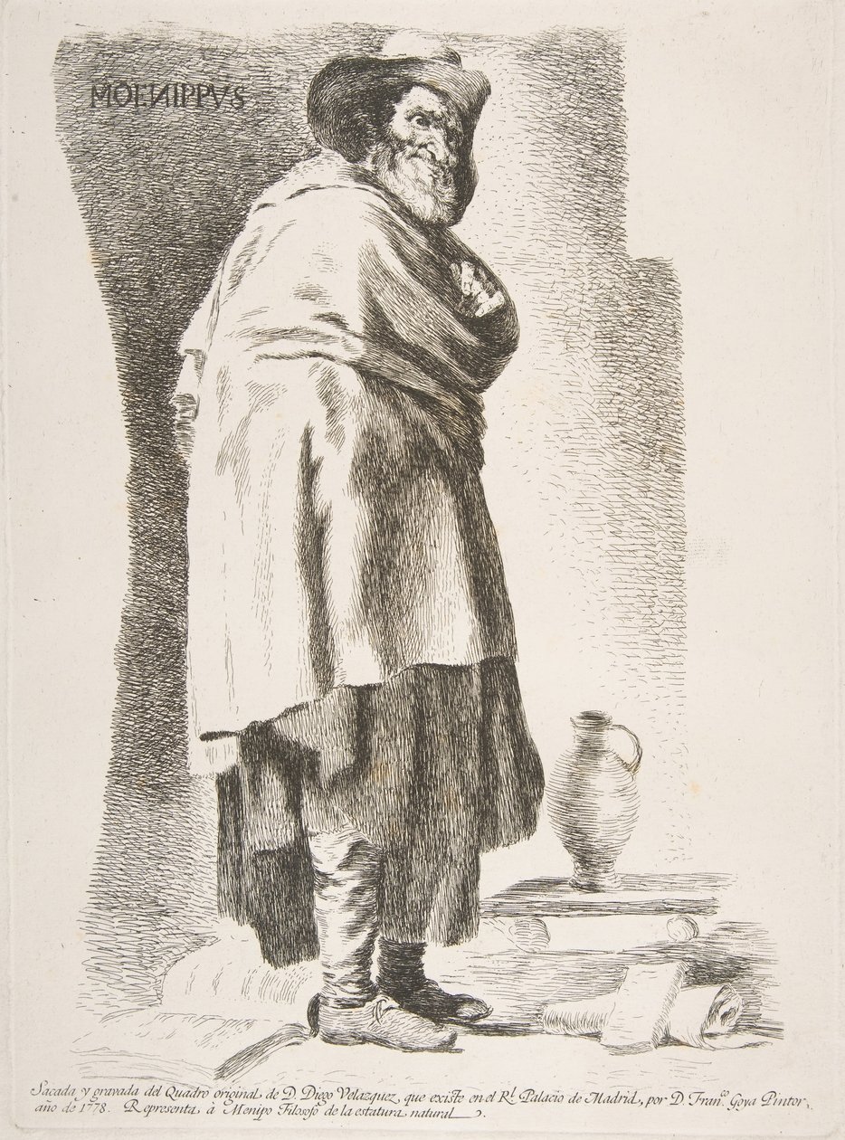 मोएनिपस मेनिपो फिलोसोफर, 1778। द्वारा फ़्रांसिस्को डी गोया
