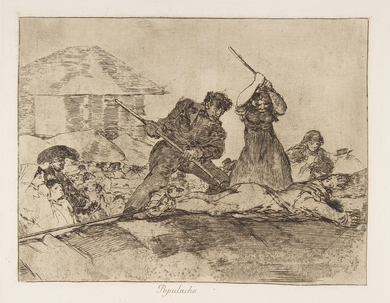 युद्ध की आपदाओं की आपदा से प्लेट 28: रब्बल ..., 1810 प्रकाशित 1863। द्वारा फ़्रांसिस्को डी गोया