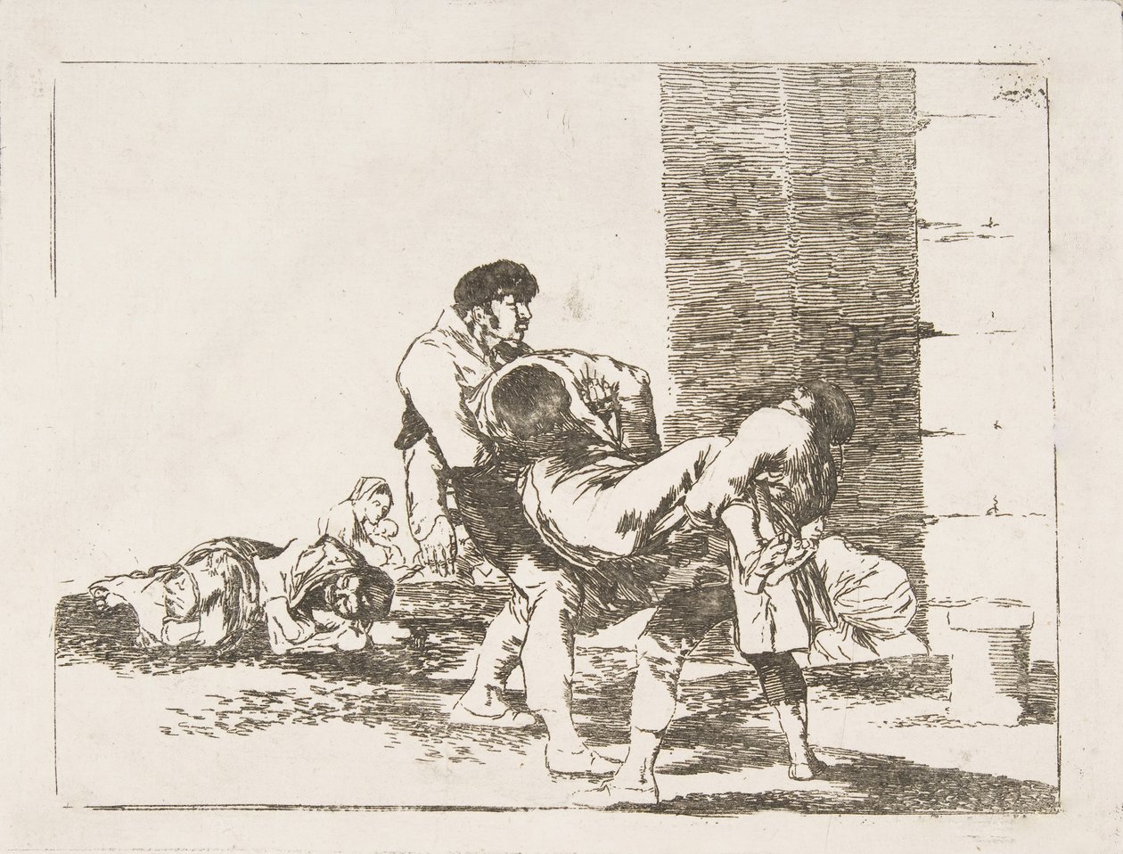 प्लेट 56 'युद्ध की आपदा' से युद्ध की आपदाएँ: 'कब्रिस्तान के लिए।' ए..., 1810-14। द्वारा फ़्रांसिस्को डी गोया