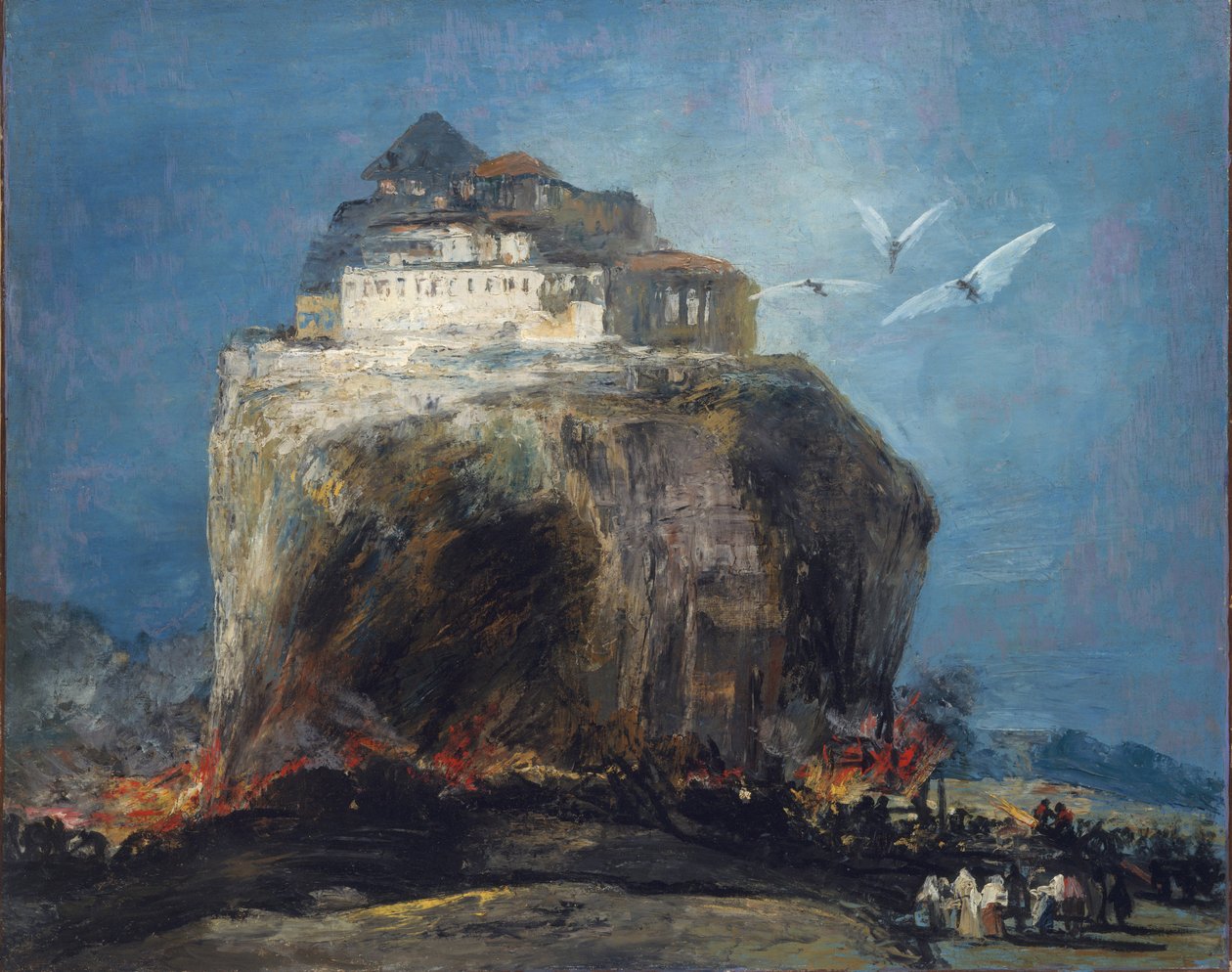 चट्टान पर एक शहर, 1850-75 द्वारा फ़्रांसिस्को डी गोया