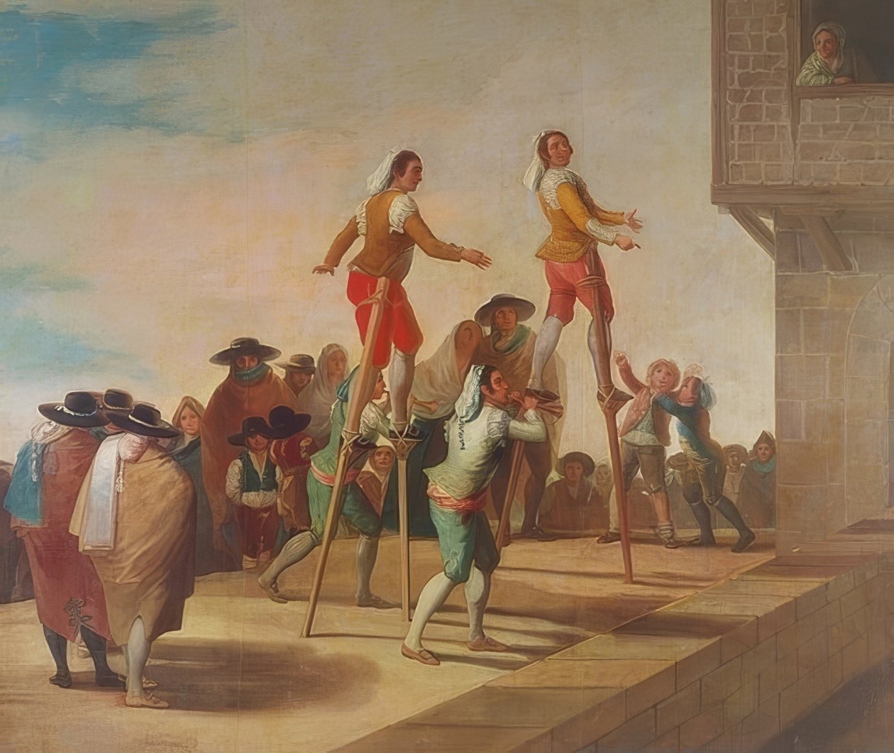 स्टिल्ट्स (लॉस ज़ैंकोस)। 1791-1792 द्वारा फ़्रांसिस्को डी गोया