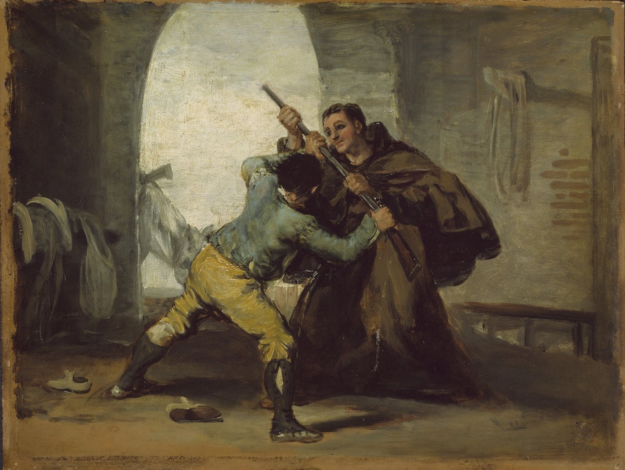 फ्राइड पेड्रो अल मारगेटो से गन लिखता है, c.1806 द्वारा फ़्रांसिस्को डी गोया