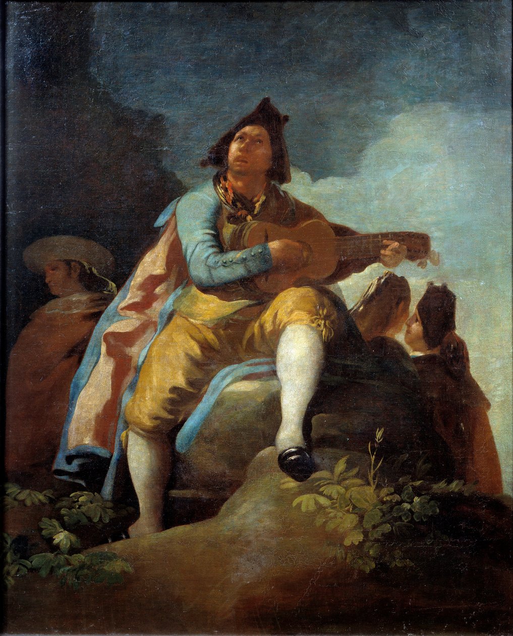 फ़्रांसिस्को डी गोया (1746-1828) द्वारा 19वीं सदी के सन द्वारा सुरुचिपूर्ण गिटार पेंटिंग। 1,37x1,12 मीटर मैड्रिड, प्राडो संग्रहालय द्वारा फ़्रांसिस्को डी गोया